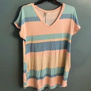 Pastel striped tunic